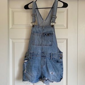 Jean short overalls